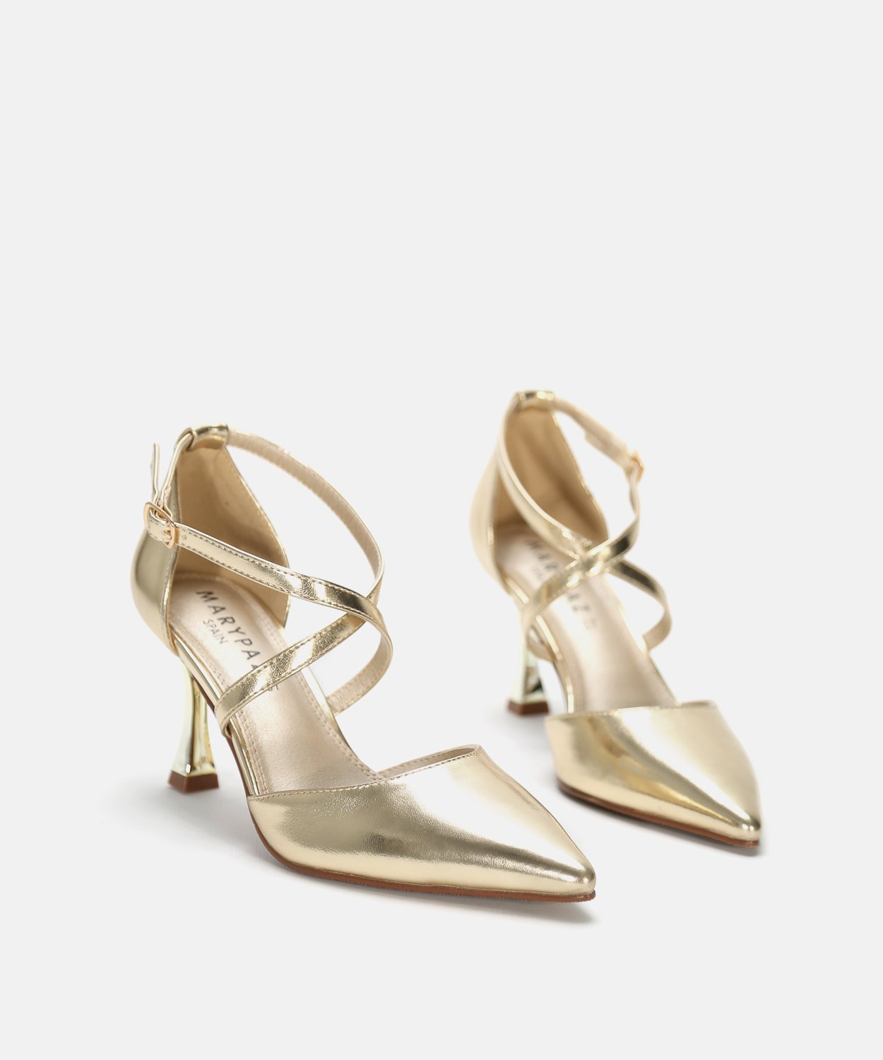 Sapato salto tiras cruzadas image number null